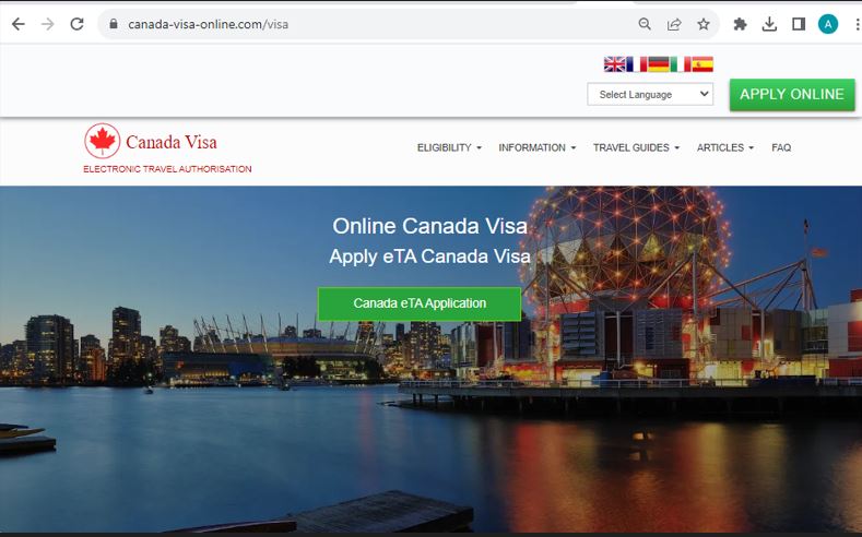 CANADA Government of Canada Electronic Travel Authority - Canada ETA - Online Canada Visa - Canadas regjeringsvisumsøknad, online Canada-visumsøknadssenter