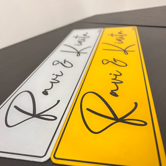 Add a Personal Touch to Your Wedding with Custom Number Plates