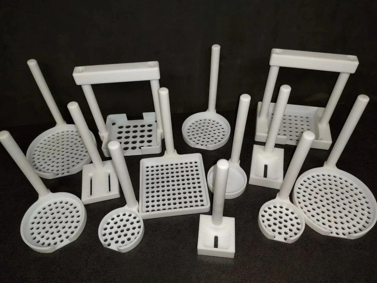 PTFE monolithic wafer dipper square piece customized wafer carrier 6 inches 8 inches