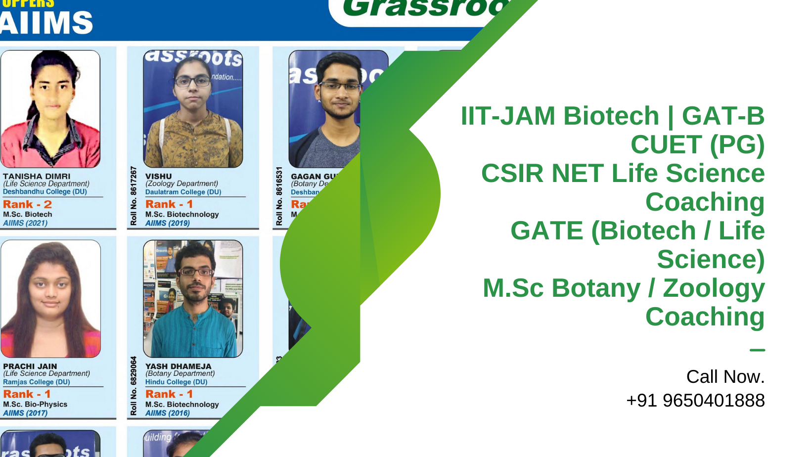 CSIR NET Life Science Coaching, CUET M.Sc Botany, Zoology Coaching, IIT JAM Biotech Online Coaching