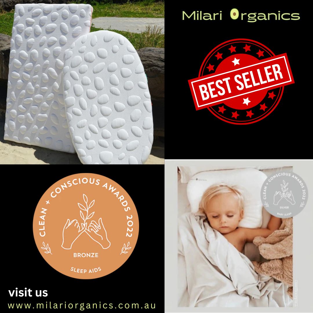 Clean and conscious Award Winning cot mattress and baby pillow