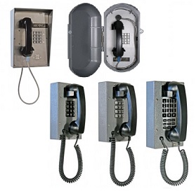 What is the difference between an industrial telephone handset and a commercial telephone handset?