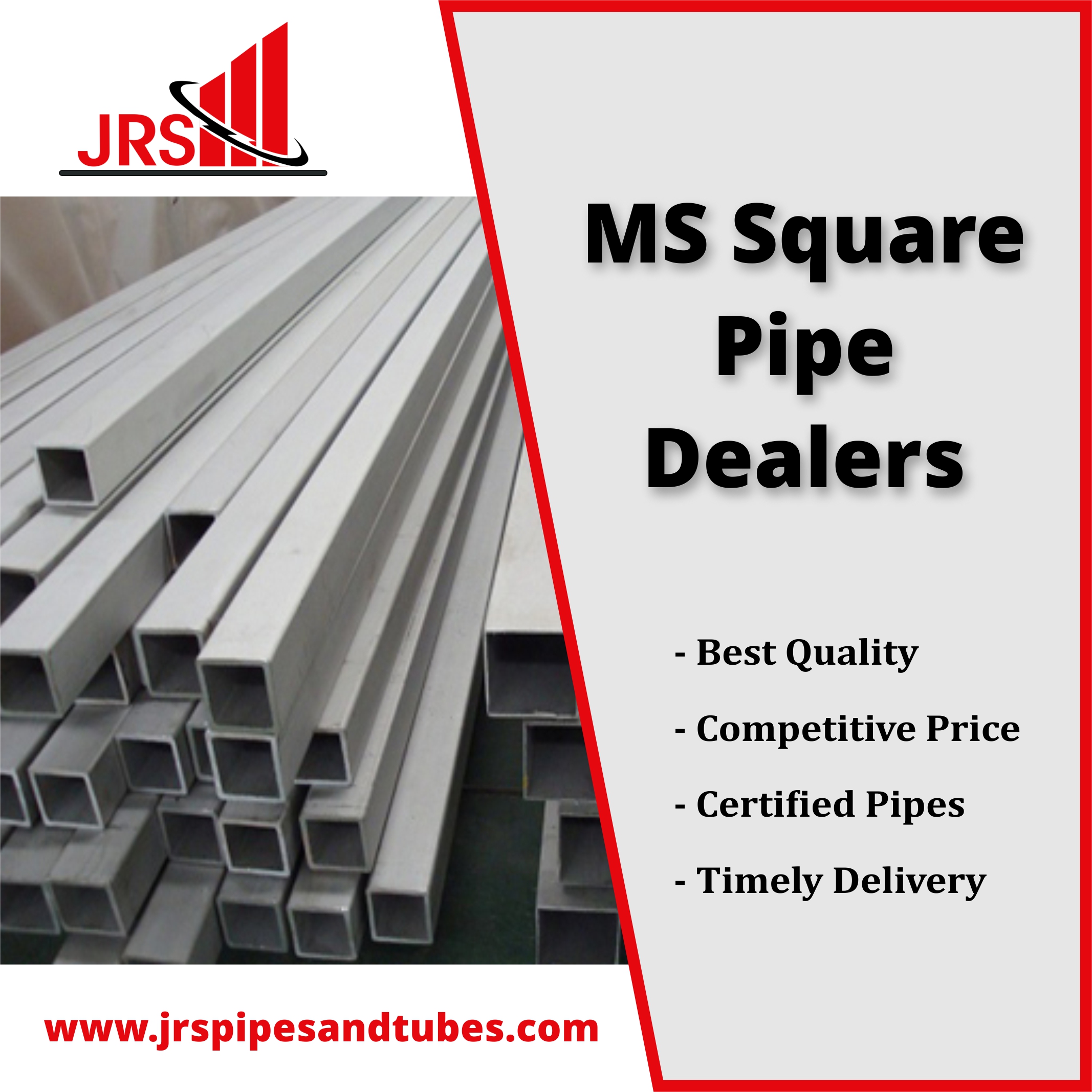 What is the weight of 1 Ms Square Pipe?