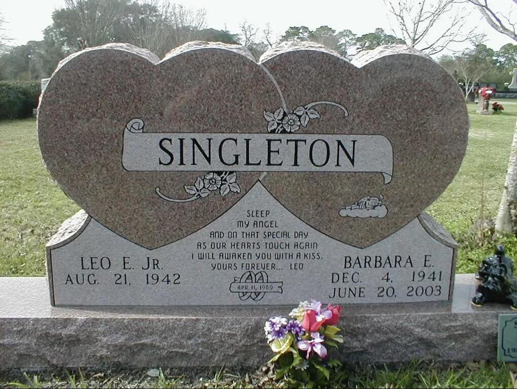 Couple Headstone: A Symbolic Tribute to Eternal Love	