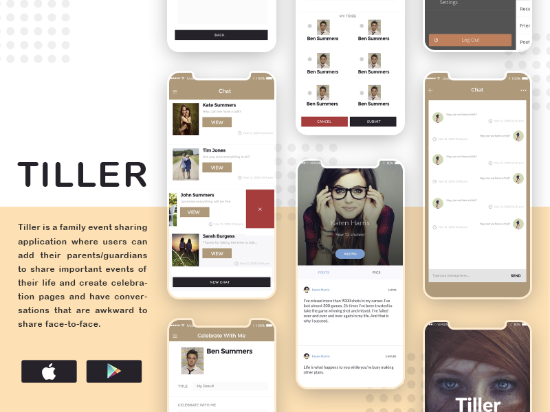 Tiller - Family Event Sharing App | Zealous System