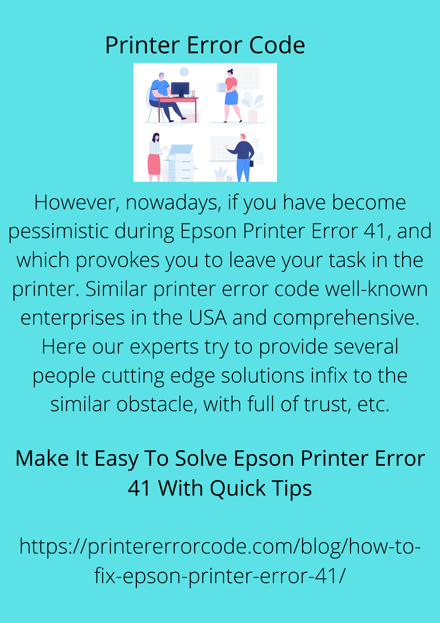 Make It Easy To Solve Epson Printer Error 41 With Quick Tips