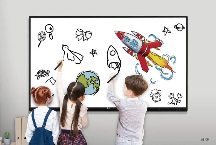 What are the main features of an interactive touch screen?