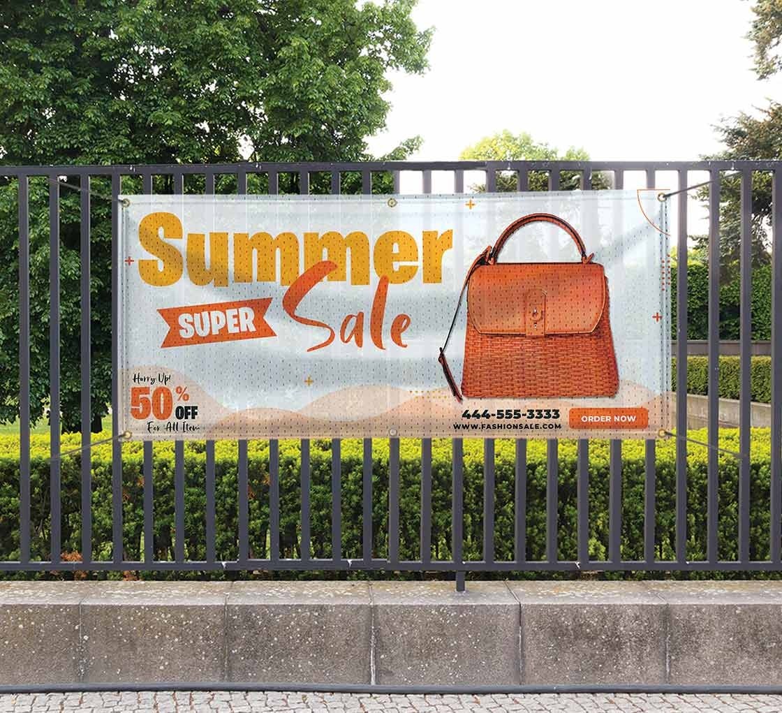 Illuminate Your Business with Eye-Catching Mesh Banners