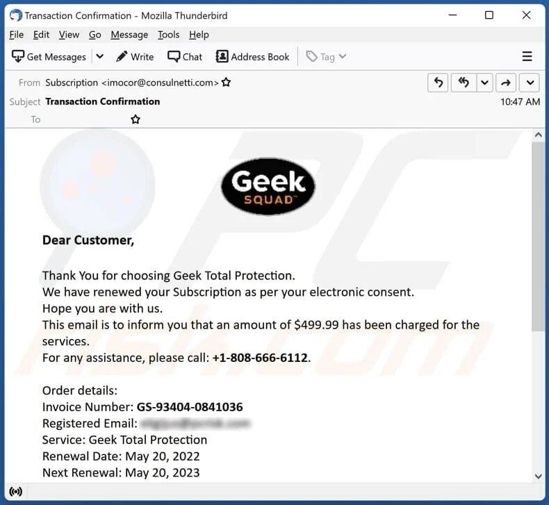 What is a Geek Squad Email Scam?