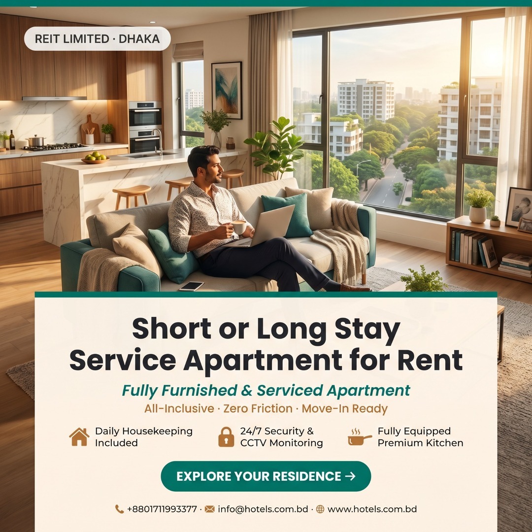 Modern Furnished 3-Bedroom Apartment for Rent in Bashundhara R/A, Dhaka