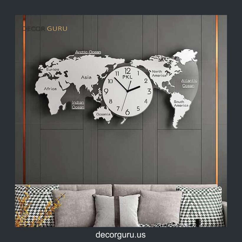 Elevate Your Space with 3D World Map Wall Clocks: Innovative Ideas from Decorguru.us