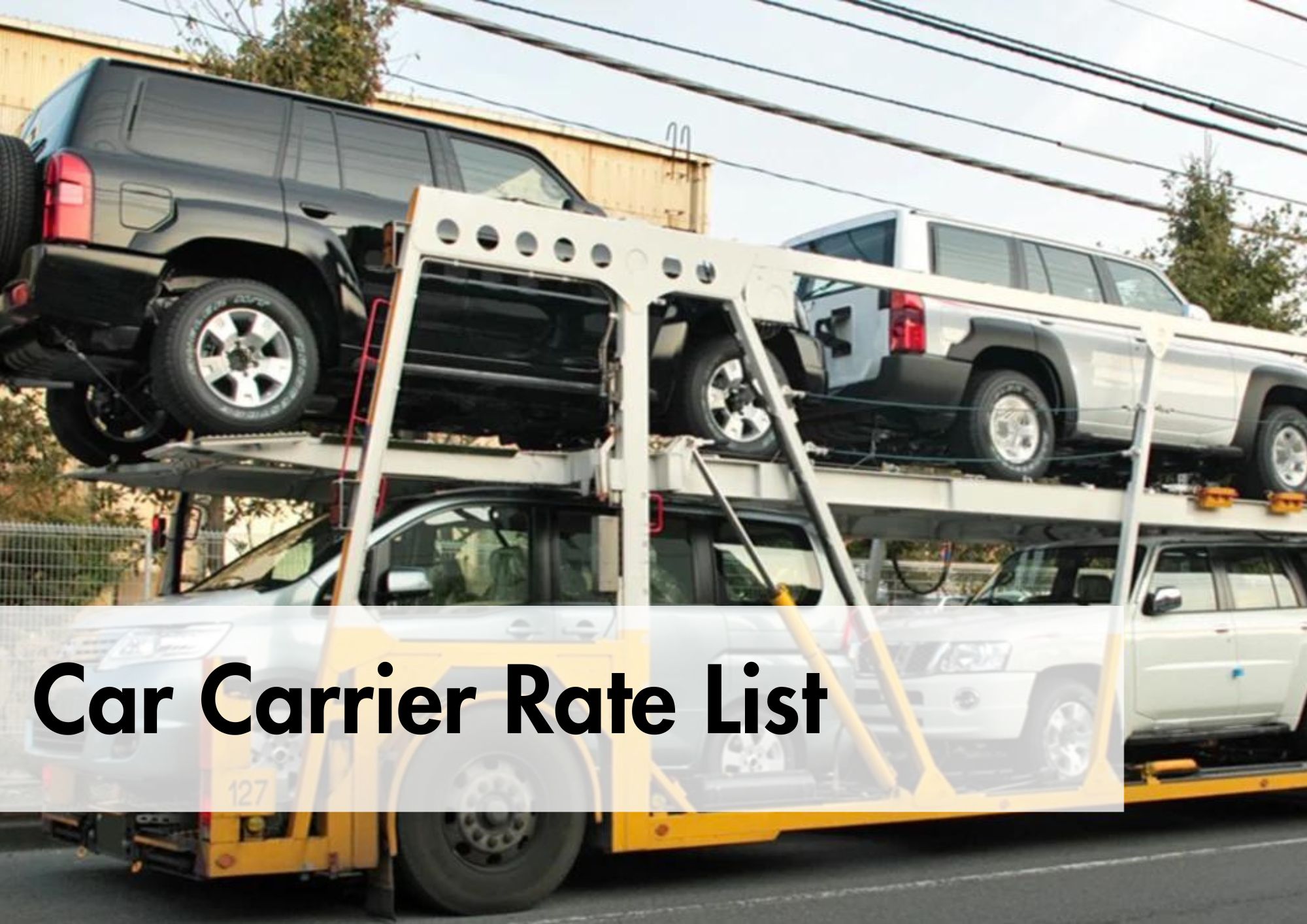 A Comprehensive Guide to Car Carrier Charges in Karachi, Pakistan - Exploring the Car Moving Rate List (professional)