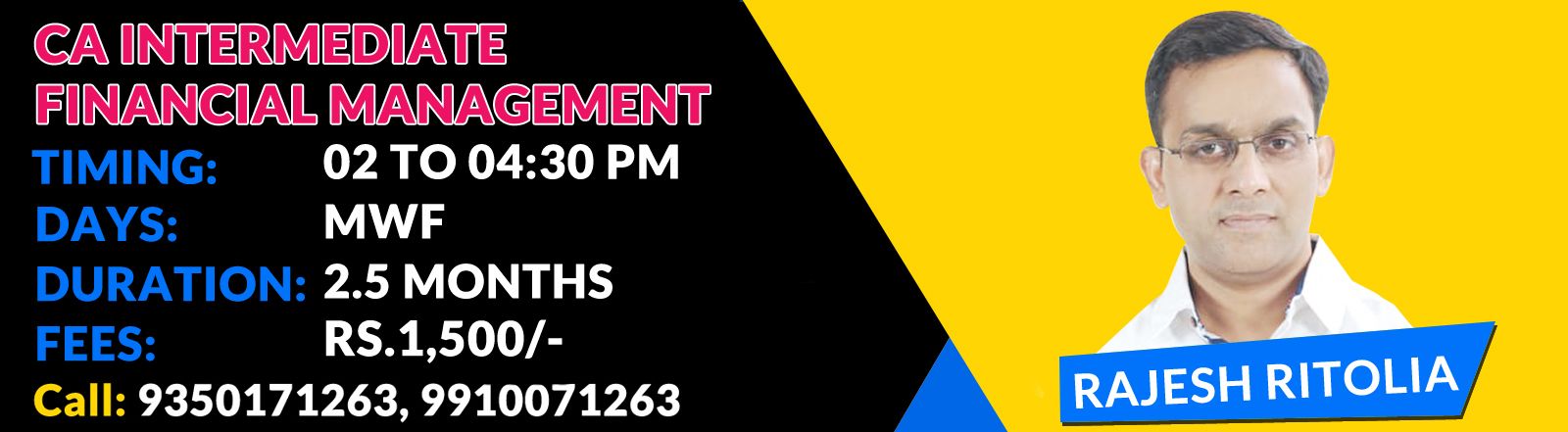 CMA Online Final SFM Classes In Delhi