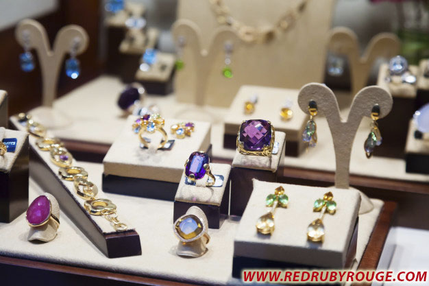 Woman's designer hoop earrings-Redrubyrouge