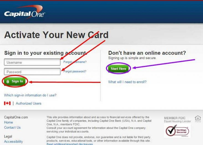 Capitalone.com/activate | Activate Capital One Card