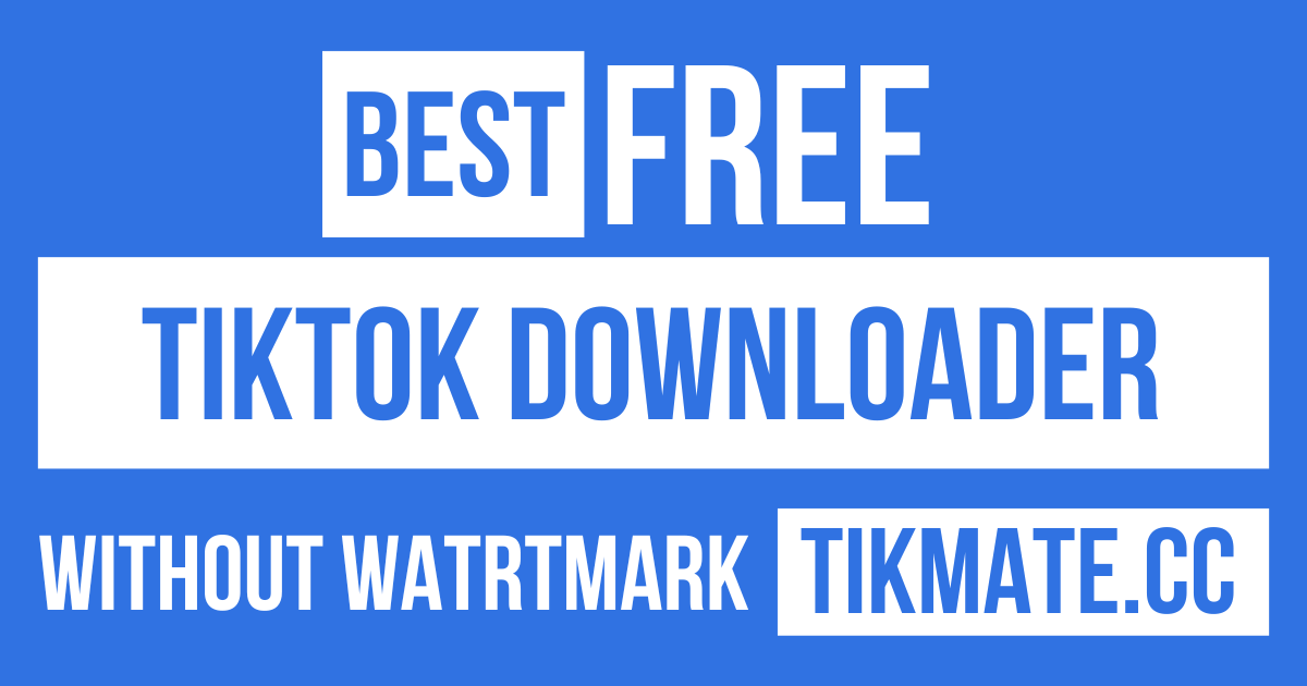 Download Tiktok Videos Without Any Logo & Watermark - TikMate