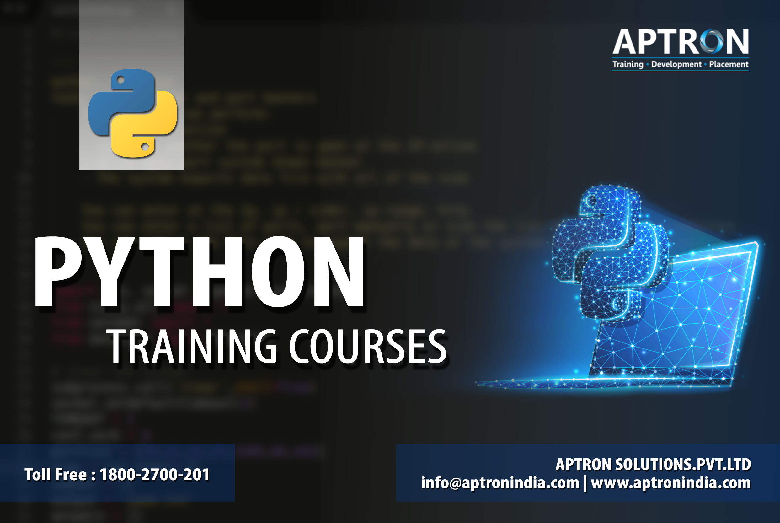 Learn Python Course in Gurgaon - APTRON Gurgaon