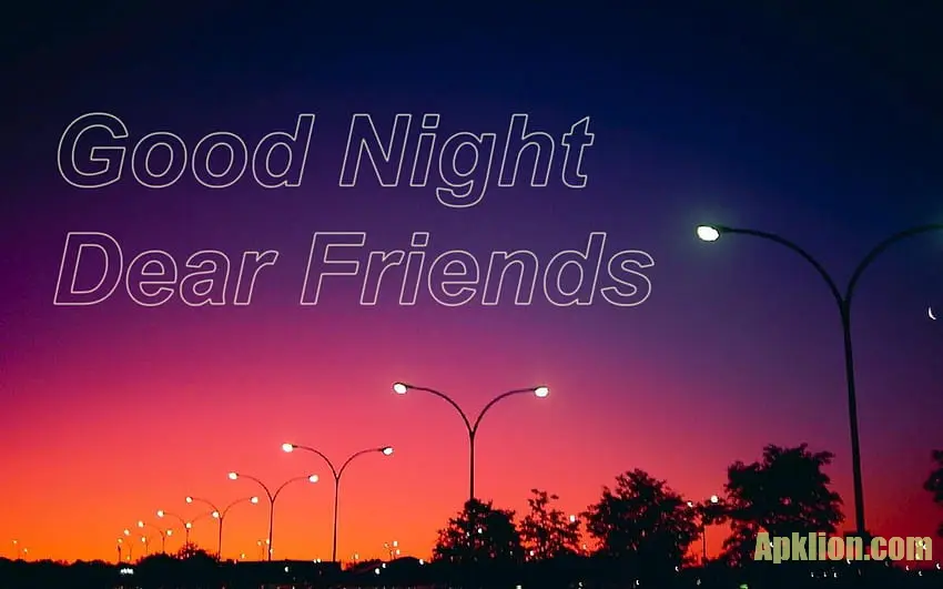 How can I share a good night image on social media?