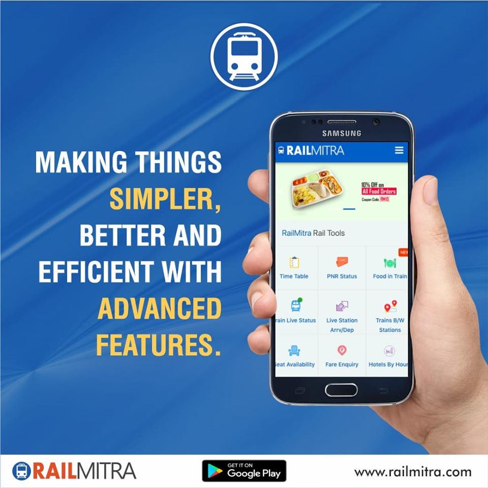 Do you know RailMitra is the one of the best food deliver in train?