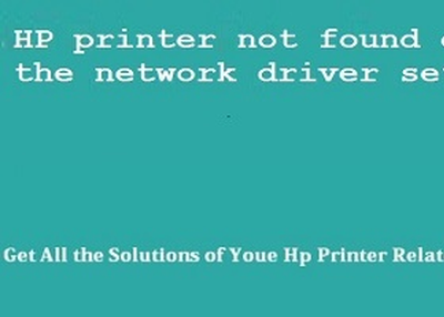 HP printer not found during the network driver setup