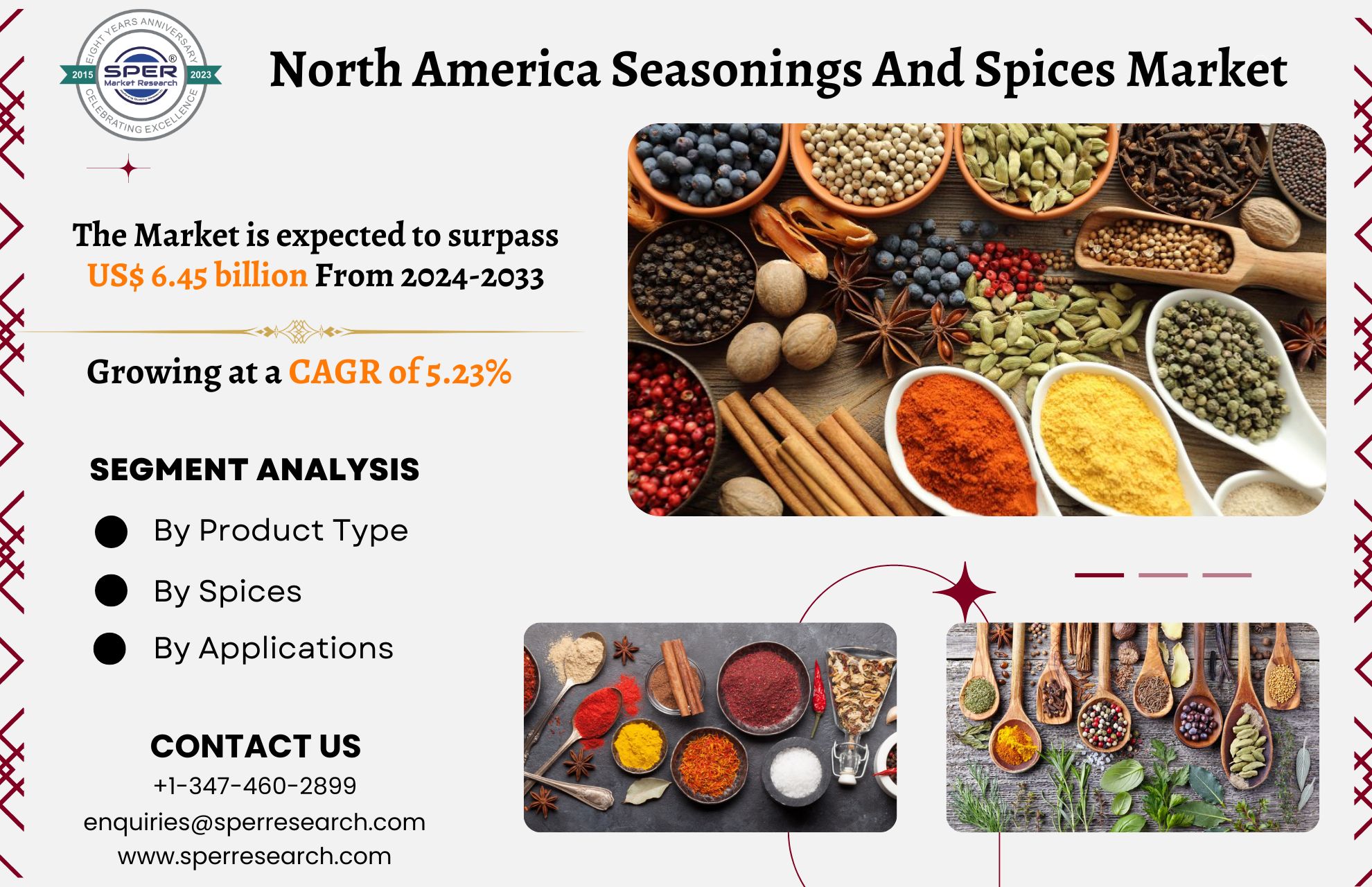 North America Seasonings and Spices Market Trends 2024- Industry Share, Revenue, Growth Drivers, Key Player and Future Competition till 2033: SPER Market Research