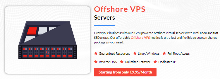 Offshore hosting server