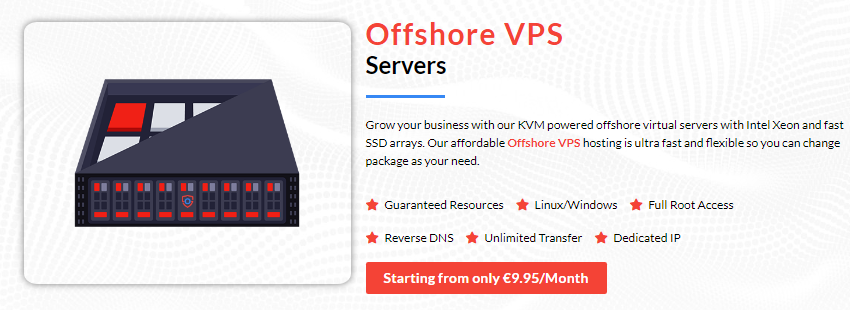 Offshore hosting server