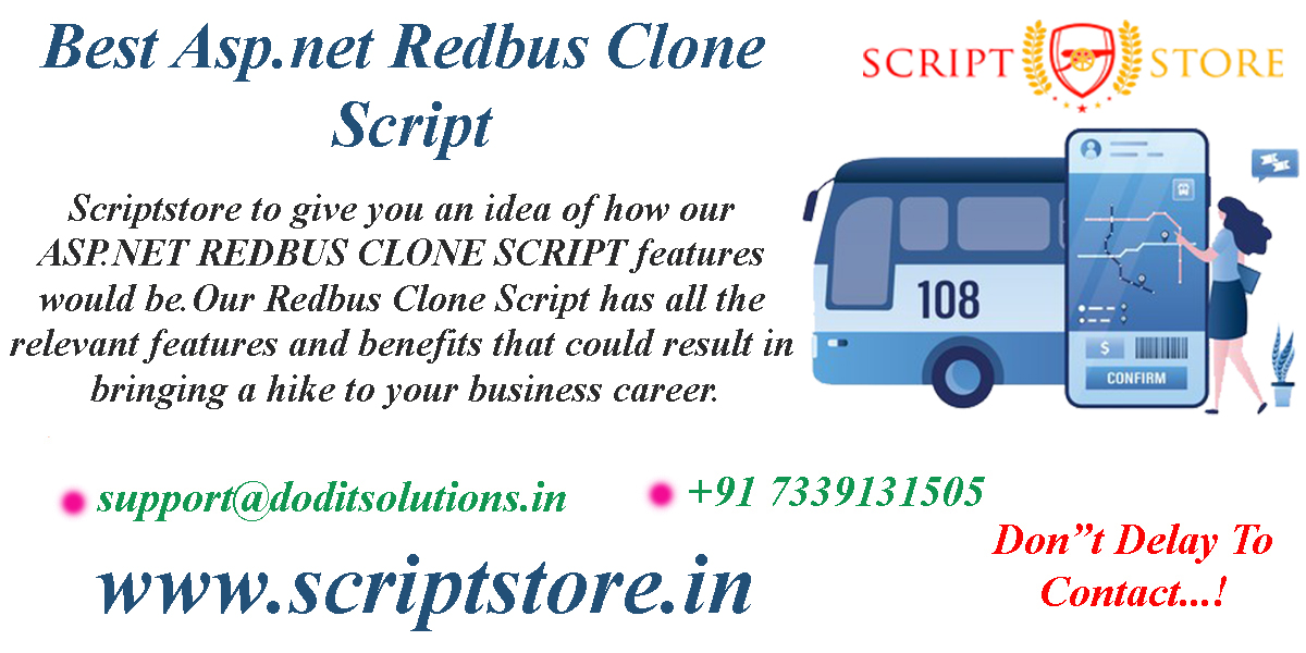 Readymade ASP.NET Redbus Clone Script - SCRIPTSTORE.IN