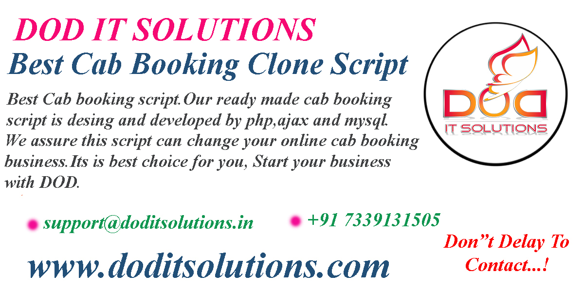 Cab Booking Script - Readymade Clone Script
