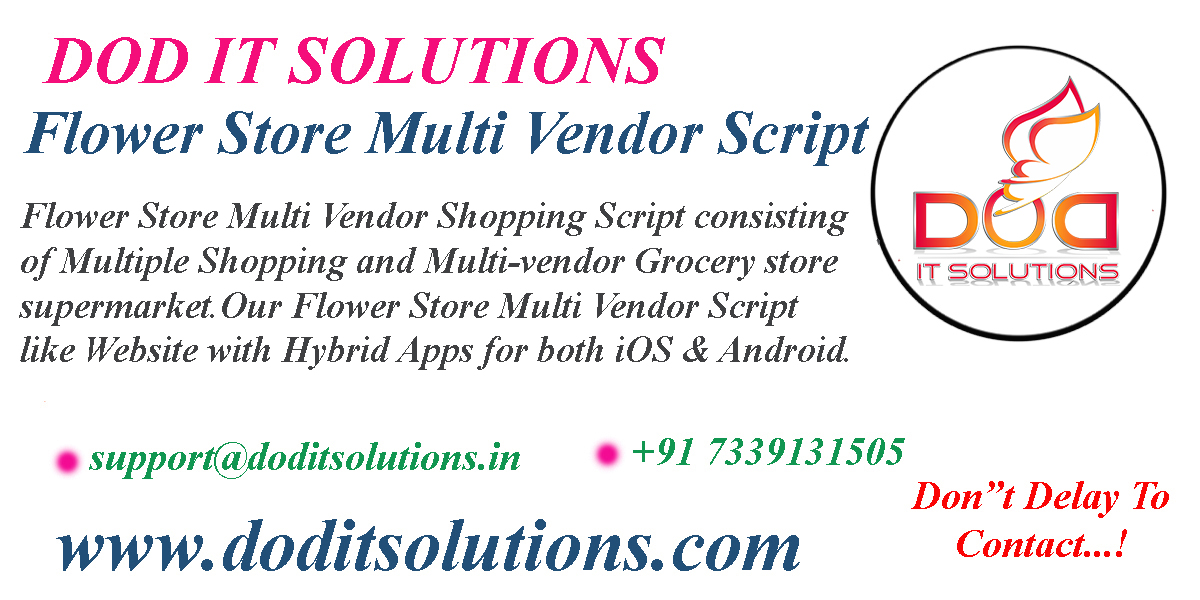 Flower Store Multi Vendor Script - Readymade Clone Script