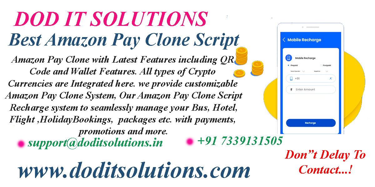 Readymade Amazon Pay Clone System - DOD IT SOLUTIONS