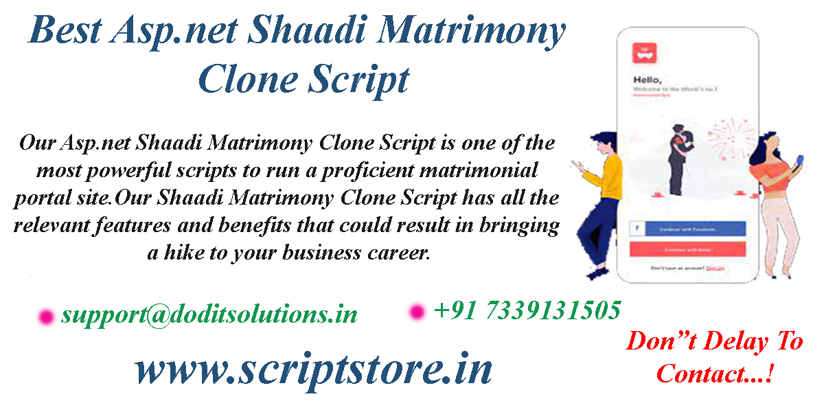 Readymade Asp.net Shaadi Clone Script - Readymade Clone Script