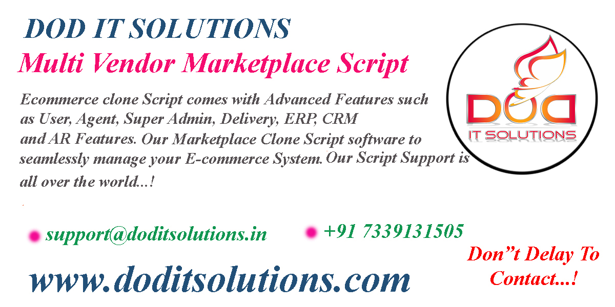 Best Multi Vendor Marketplace Script - DOD IT SOLUTIONS