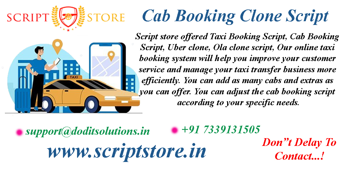 Readymade Cab Booking System - SCRIPTSTORE.IN
