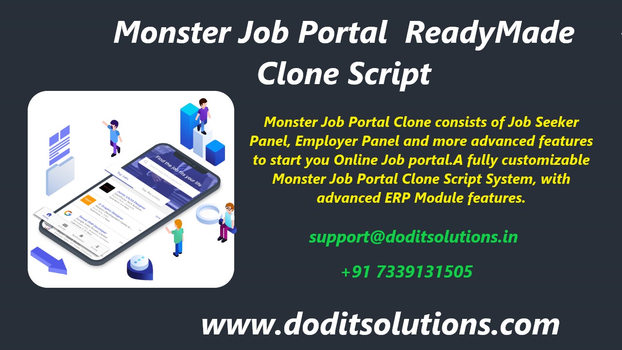Readymade Best Monster Job Portal Clone Script - DOD