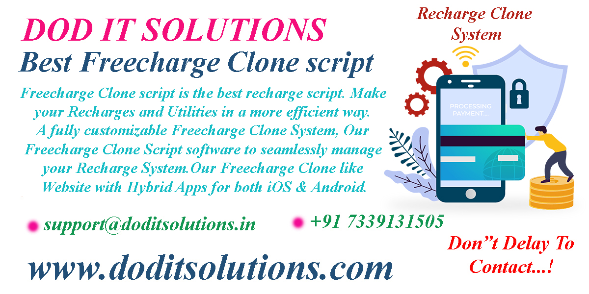 Readymade Best Freecharge Clone System - DOD IT SOLUTIONS
