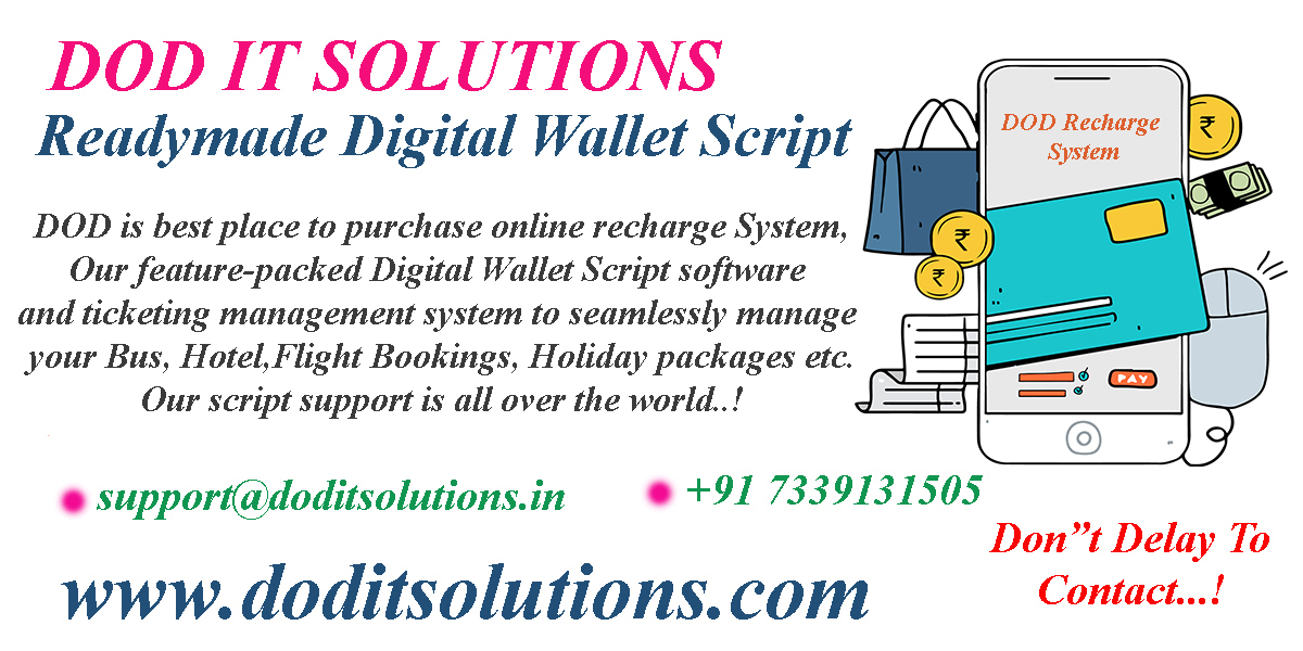 Best Readymade Digital Wallet Clone Script - DOD IT SOLUTIONS