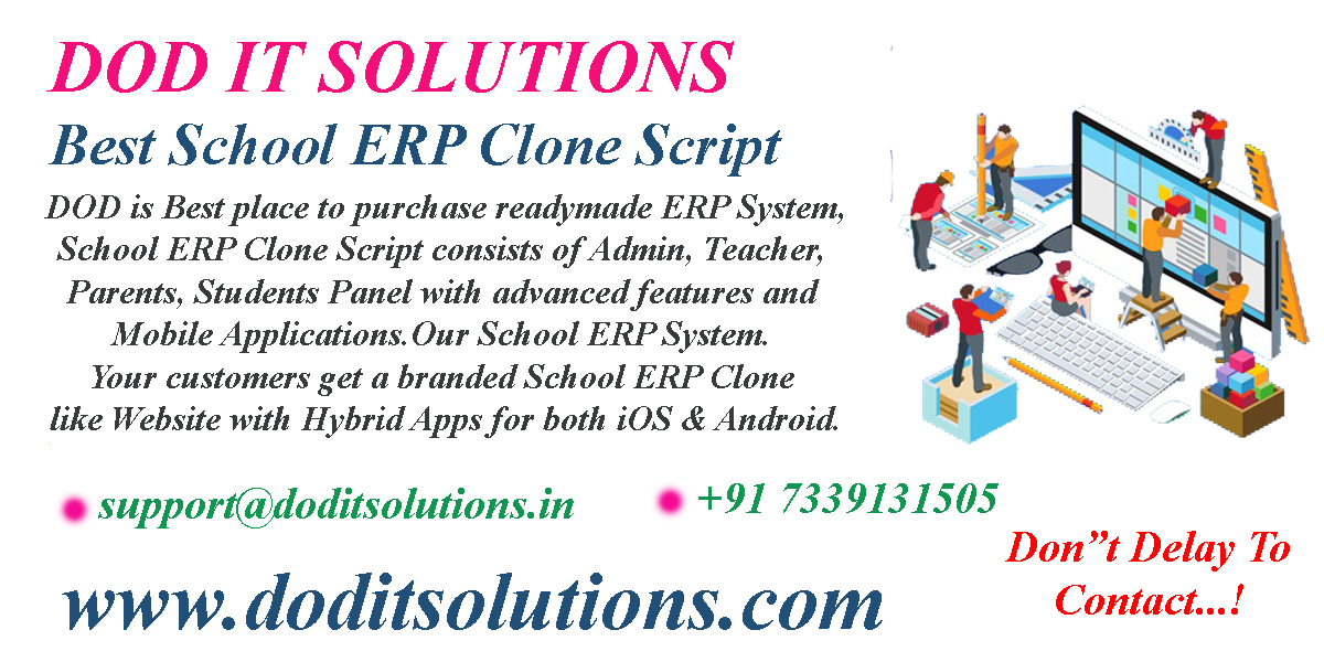 Readymade School ERP Clone Script - DOD IT SOLUTIONS