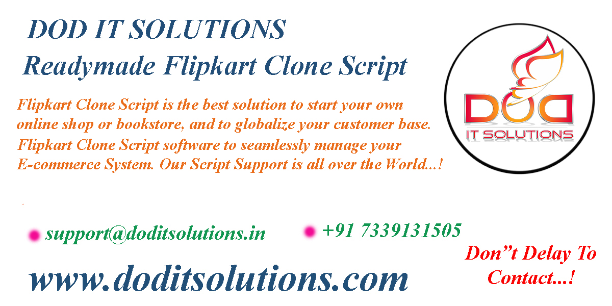 Best Flipkart ReadyMade Clone Script - DOD IT SOLUTIONS