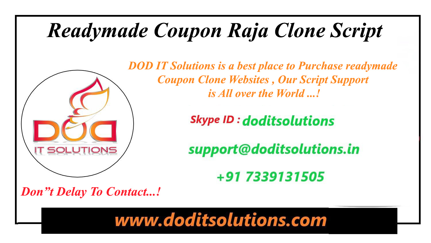 Readymade Coupon Raja Clone Script - DOD IT Solutions