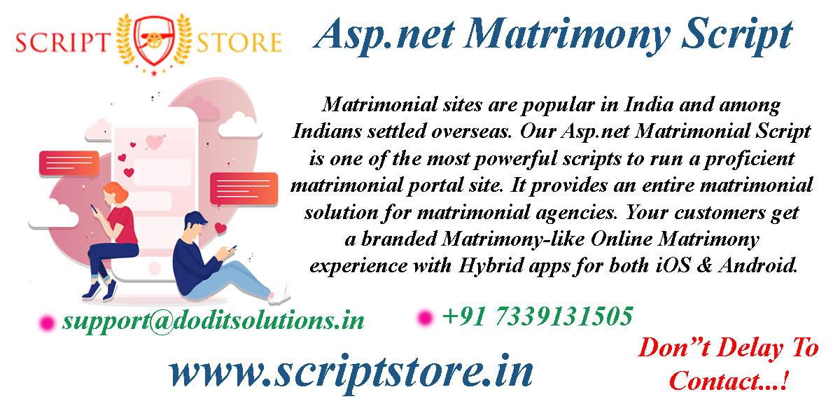 Best Asp.net Matrimony Clone System - SCRIPTSTORE.IN
