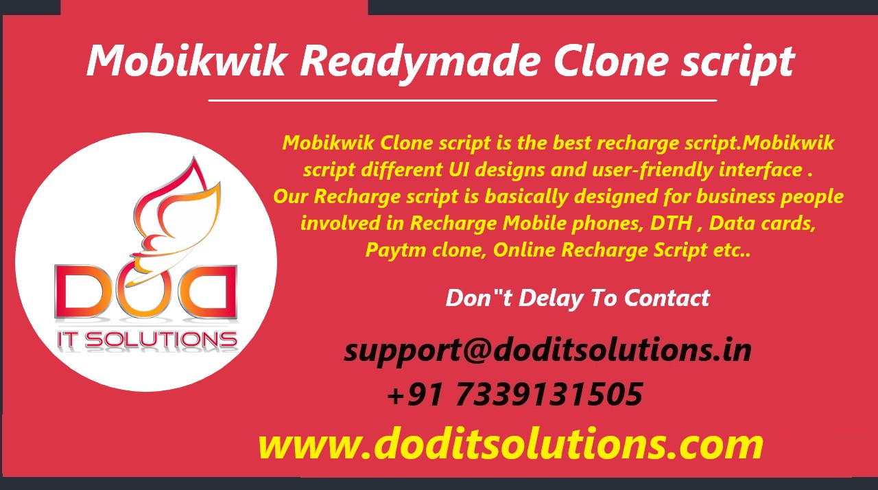 Best Mobikwik ReadyMade Script - DOD IT Solutions
