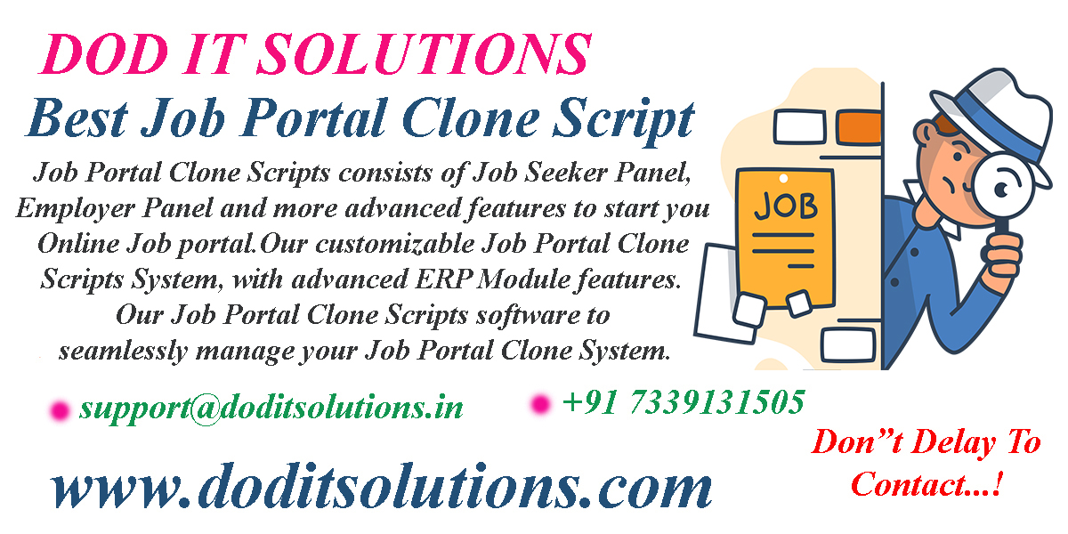 Best Readymade Job Portal System  - DOD IT SOLUTIONS