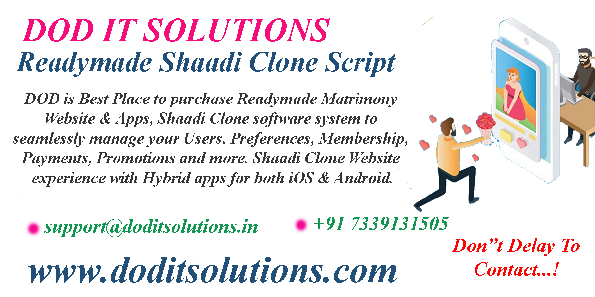 Shaadi Clone Php Script - DOD IT SOLUTIONS