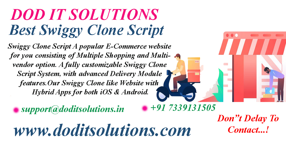 Readymade Swiggy Clone System - DOD IT SOLUTIONS