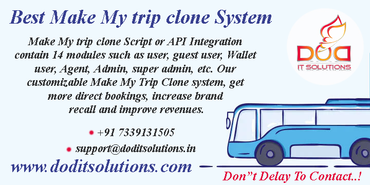 Online Best Make My trip clone System - DOD IT SOLUTIONS