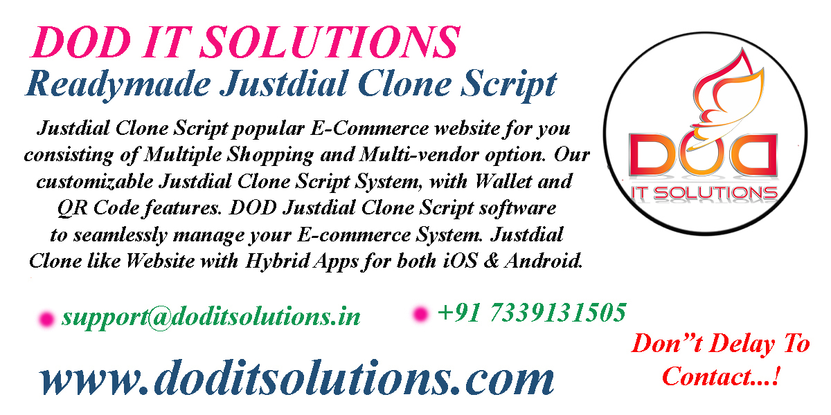 Readymade Justdial Clone System - DOD IT SOLUTIONS