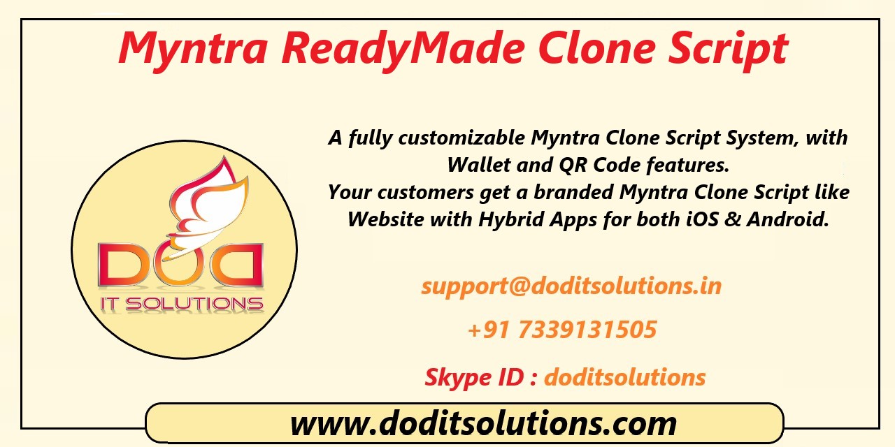 Best Myntra ReadyMade Clone Script - DOD IT Solutions