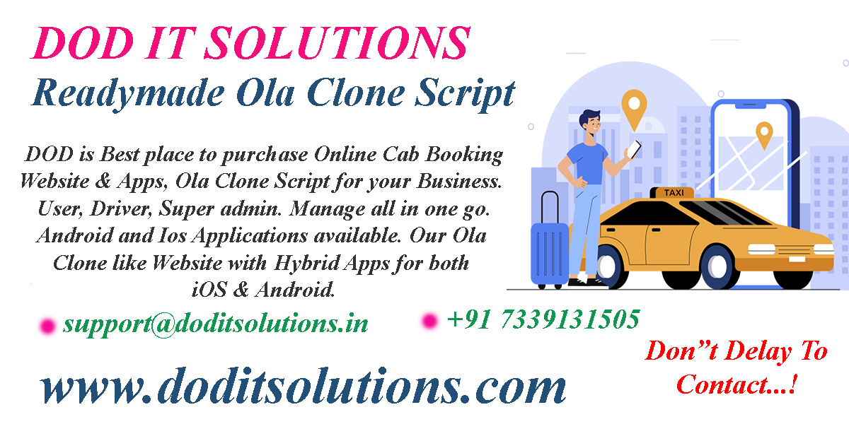 Ola Ready Made Clone Script - DOD IT SOLUTIONS
