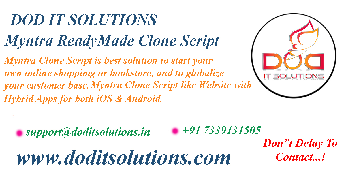 Myntra ReadyMade Clone Script  -  DOD IT SOLUTIONS